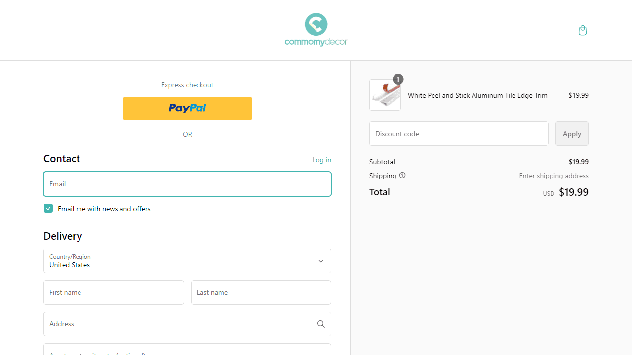 How to apply Commomy coupon code